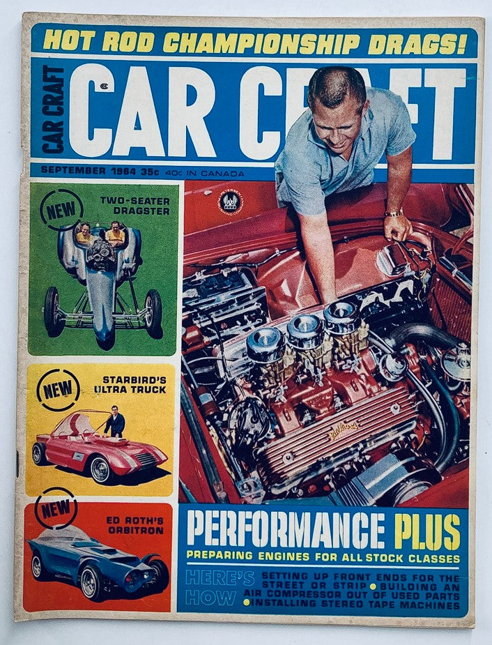 Cover of the VTG Car Craft Magazine September 1964 Vol 12 #5 featuring Darryl Starbird's Truck, showcasing automotive innovations and vibrant car culture.