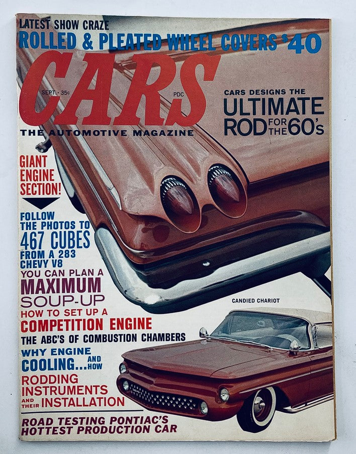 Cover of VTG Cars Magazine September 1961, Volume 3, Issue 4, featuring the title 'CAR DESIGNS THE ULTIMATE ROD FOR THE 60's.' Highlighting vintage automotive culture, the cover showcases classic car designs and articles.