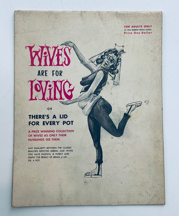 VTG 1966 Wives Are For Living Novelty cover featuring a playful illustration of a woman, encapsulating the humor and charm of the 1960s.