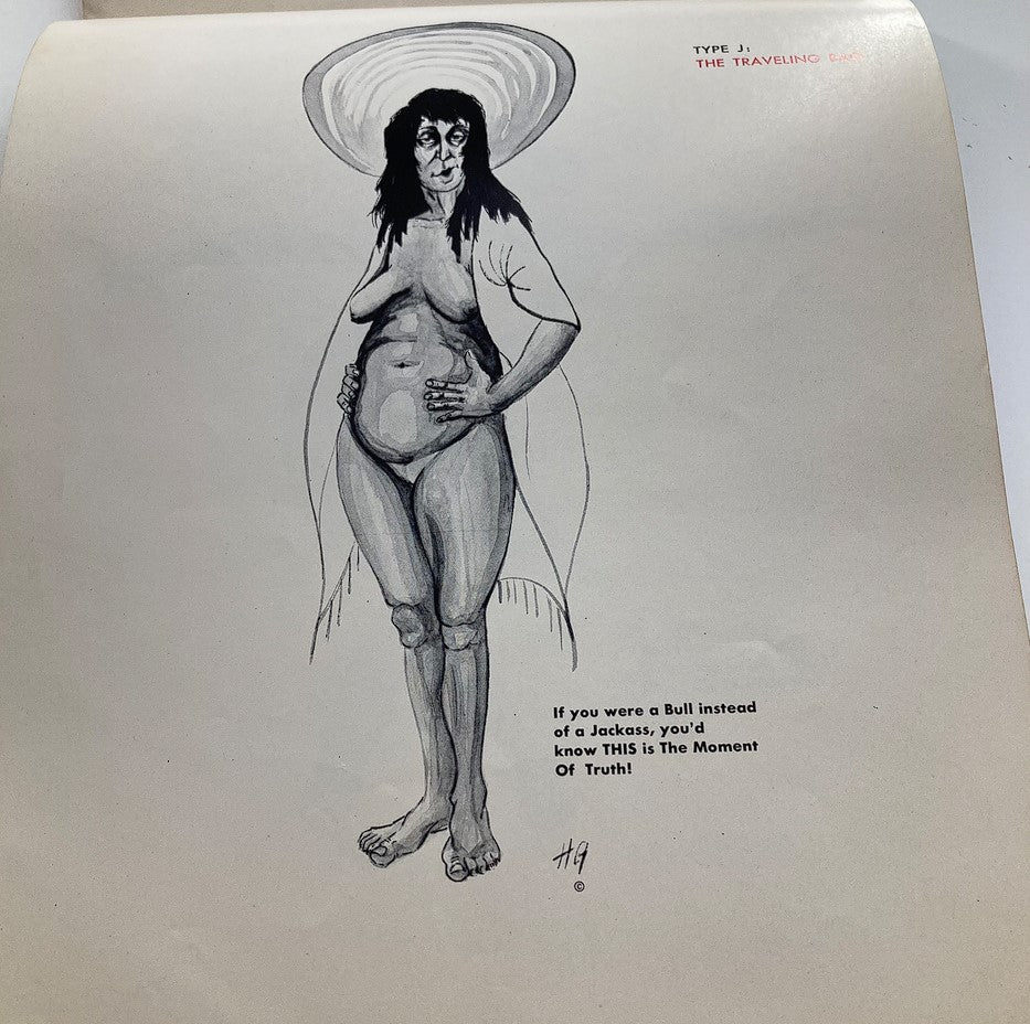 Second illustration from the VTG 1966 Wives Are For Living novelty, featuring a humorous character design with a bold slogan about truth.