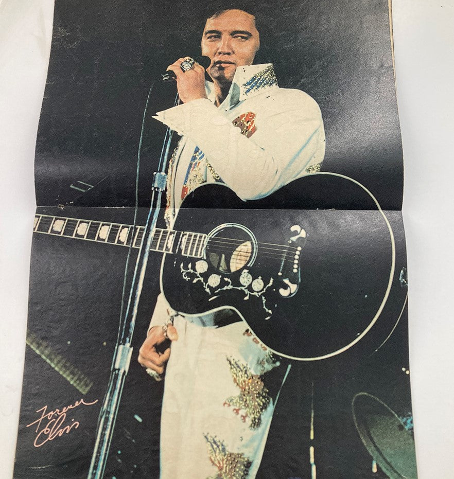 VTG 1978 No. 2 Elvis Presley The Hollywood Years magazine poster image of Elvis performing live, showcasing his iconic style and guitar.