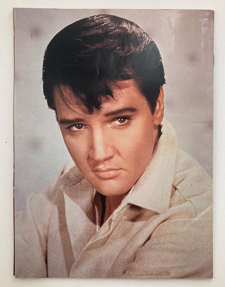 Cover image of the VTG Modern Screen Yearbook 1982 displaying a portrait of Elvis Presley with a serious expression, emphasizing his iconic presence in pop culture.