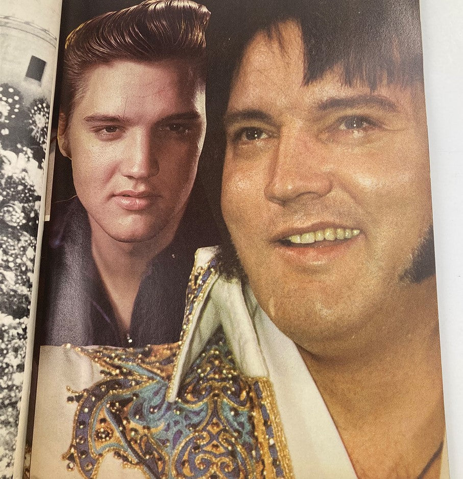 Image of Elvis Presley, as seen in VTG Platinum Presents No. 8 1980, displaying a collage of his younger and later appearances.