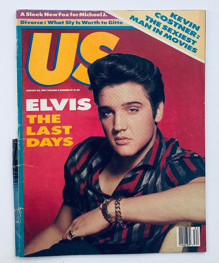 Vintage US Magazine cover featuring Elvis Presley, titled 'ELVIS THE LAST DAYS', from August 24, 1987, Vol 3 #7.