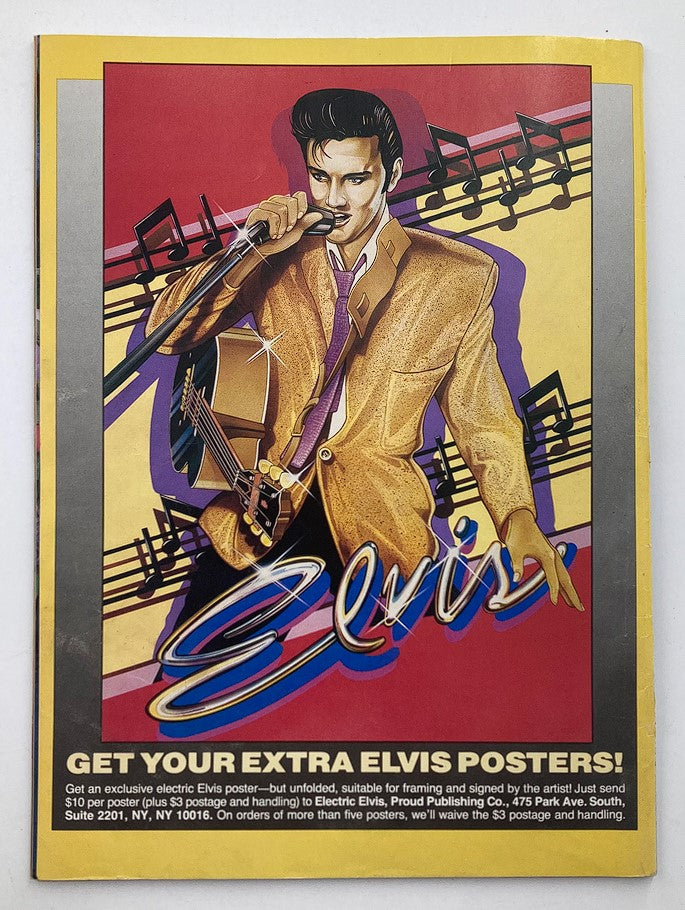 VTG Collector's Edition July 1992 Elvis Presley Lives On w Poster No Label features an eye-catching advertisement for exclusive Elvis posters, emphasizing his iconic status.