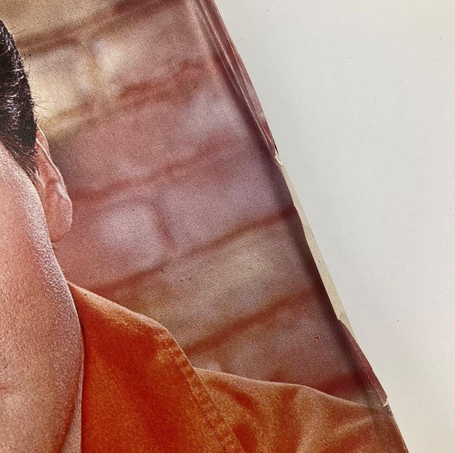 Close-up of the cover of the VTG 1977 The Complete Elvis Presley Magazine highlighting Elvis Presley's face and vintage design.