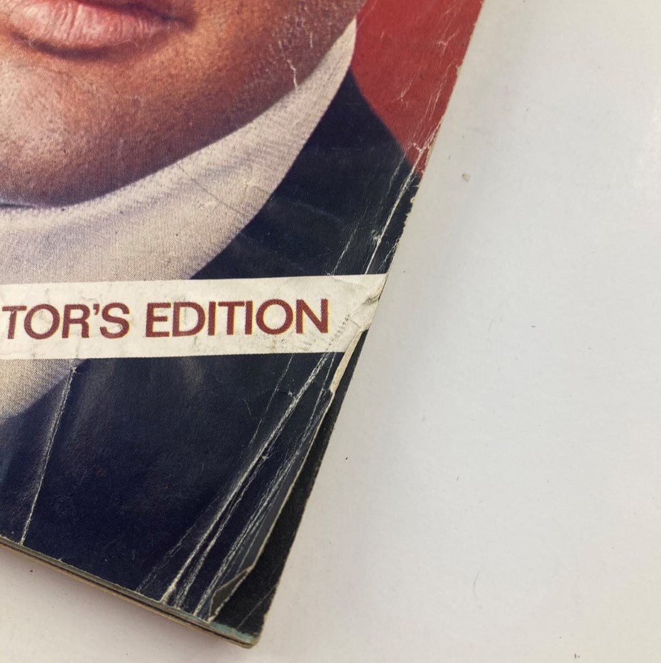 Close-up shot of the cover of VTG Photoplay Magazine 1977 focusing on the title 'A Photoplay Tribute' and details of Elvis Presley. Highlights the unique vintage style and aesthetic appeal of the magazine.