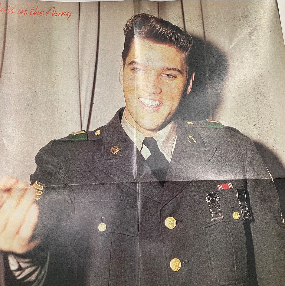 1979 Elvis Presley Lives Memorial Edition Magazine featuring a smiling Elvis Presley in military uniform, showcasing his iconic charm.