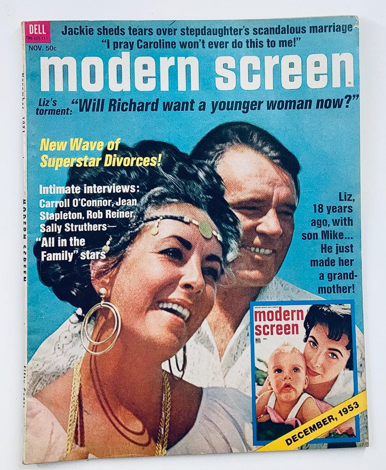 Vintage Modern Screen Magazine November 1971 Liz Taylor & Richard Burton No Label