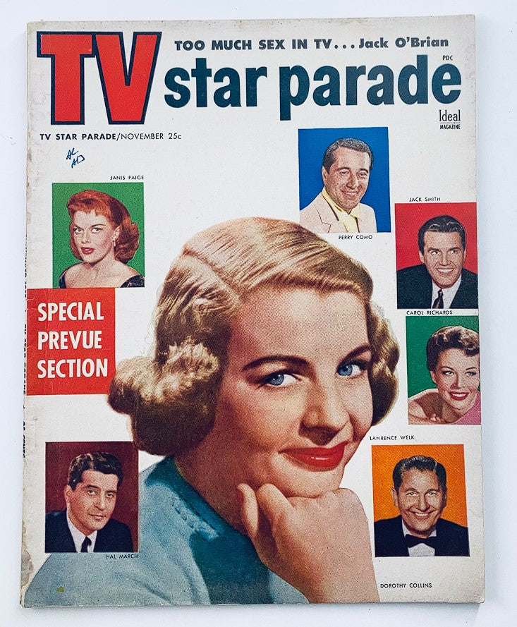 Vintage TV Star Parade Magazine November 1955 Dorothy Collins, Janis Paige No Label