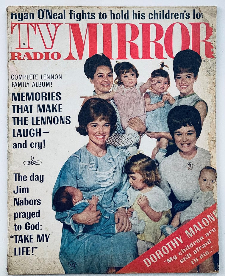 VTG TV Radio Mirror Magazine September 1966 featuring the Lennons on the cover with articles about family and celebrity culture.