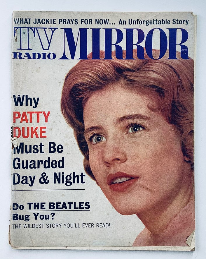 VTG TV Radio Mirror Magazine April 1964 featuring Patty Duke on the cover, highlighting iconic 1960s pop culture.