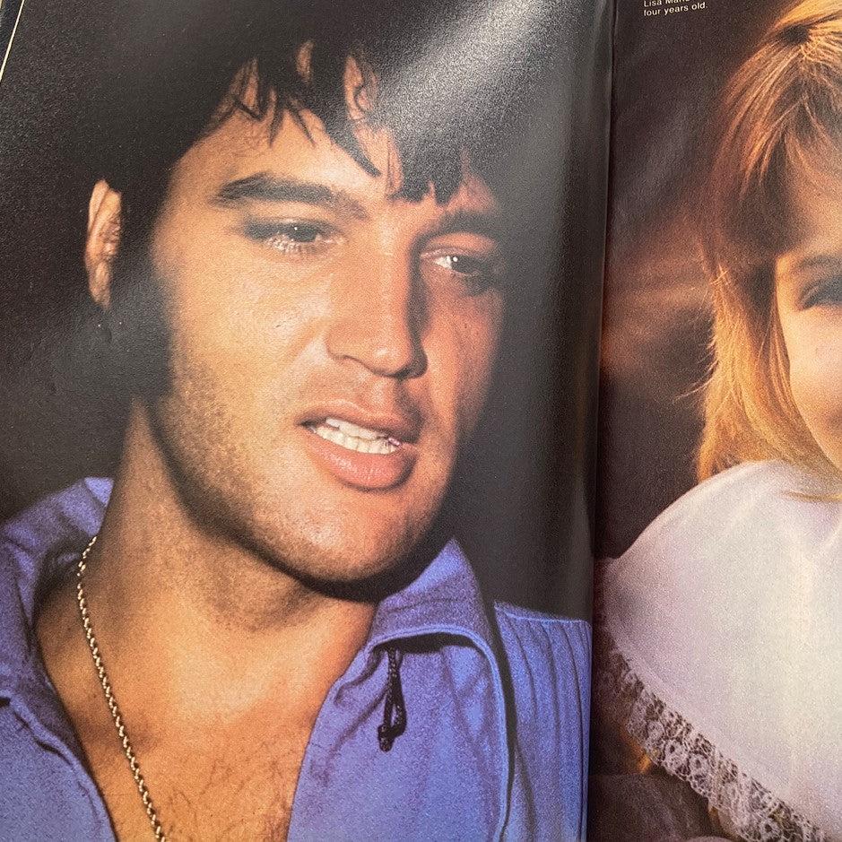 Elvis Presley featured in VTG Ideal's Celebrity Series August 1979, showcasing a close-up of the iconic singer's face with his signature hairstyle.