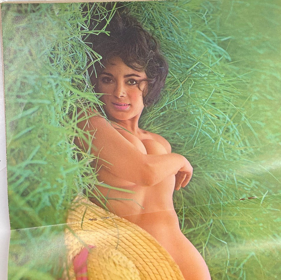 VTG Playboy Magazine June 1962 featuring Merissa Mathes in a natural setting, showcasing the original centerfold and vintage photography.