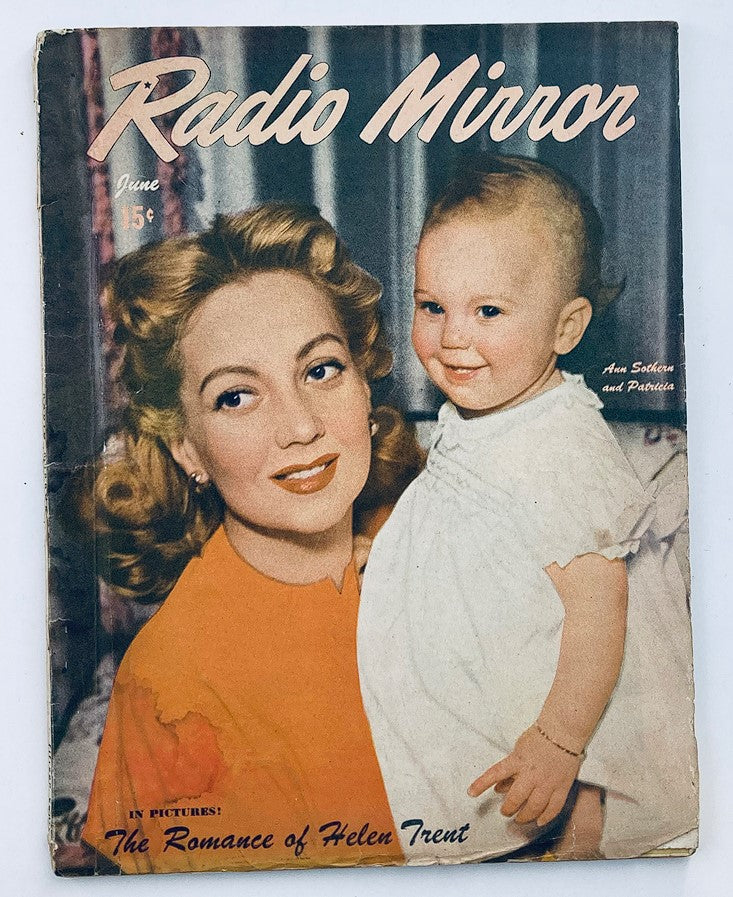 VTG Radio Mirror Magazine June 1946 Vol 26 #1 featuring Ann Sothern and Patricia on the cover, showcasing classic mid-century design and vintage Hollywood glamour.