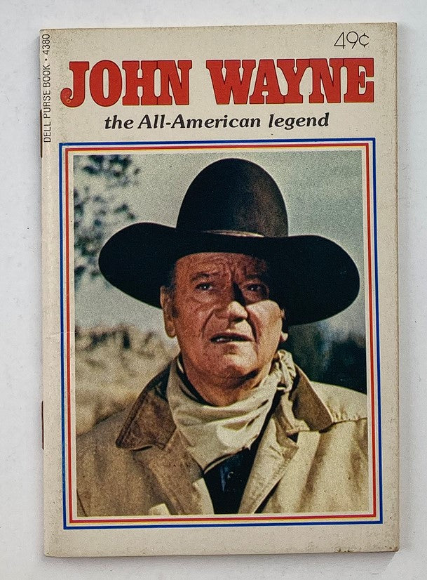 Front cover of VTG 1979 John Wayne The All-American Legend A Dell Purse Book featuring John Wayne in a cowboy hat.