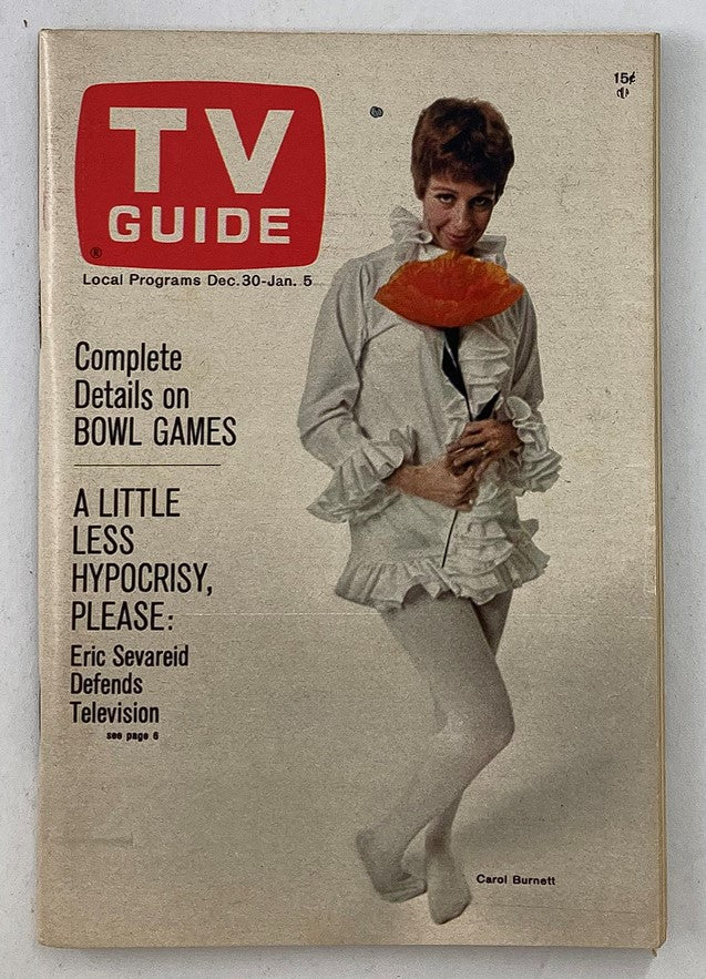 VTG TV Guide Magazine December 30 1967 featuring Carol Burnett on the cover, showcasing vintage television history and popular culture from the late 1960s.