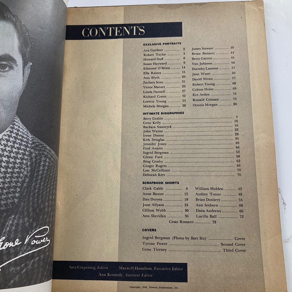 Vintage Star Album Magazine 1949 No. 5 Ingrid Bergman Portrait No Label