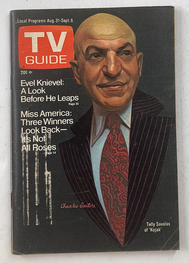 TV Guide Magazine August 31 1974 #1118 Telly Savalas New Hampshire Ed.