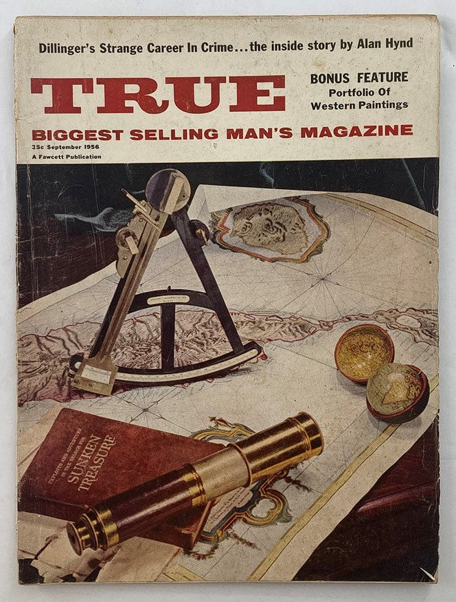 Cover of TRUE The Man's Magazine September 1956 featuring captivating title 'The Case of the Shot in the Dark' with vintage illustrations and intriguing call-outs, emphasizing its appeal as a collector's item.