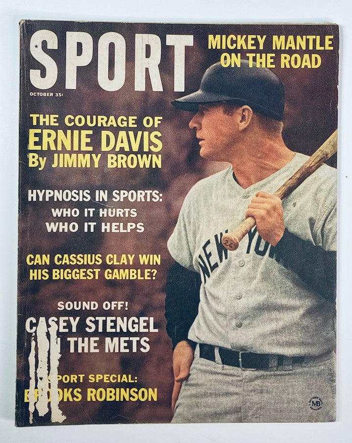VTG Sport Magazine October 1963 Vol 36 #4 featuring Mickey Mantle on the cover with an article on his experiences on the road.