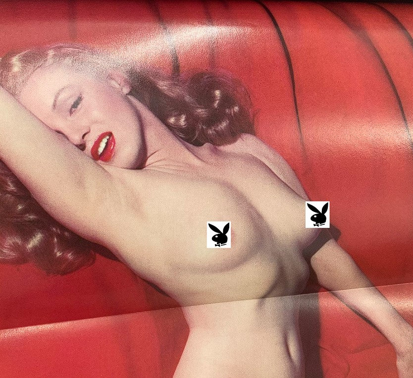 Centerfold image of Marilyn Monroe from Playboy Magazine 1970 No. 4, highlighting the classic photography and aesthetic of the era.