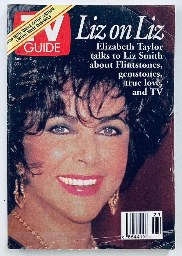 TV Guide Magazine June 4 1994 featuring Elizabeth Taylor on the cover, showcasing her vibrant smile and iconic hairstyle in a close-up portrait.