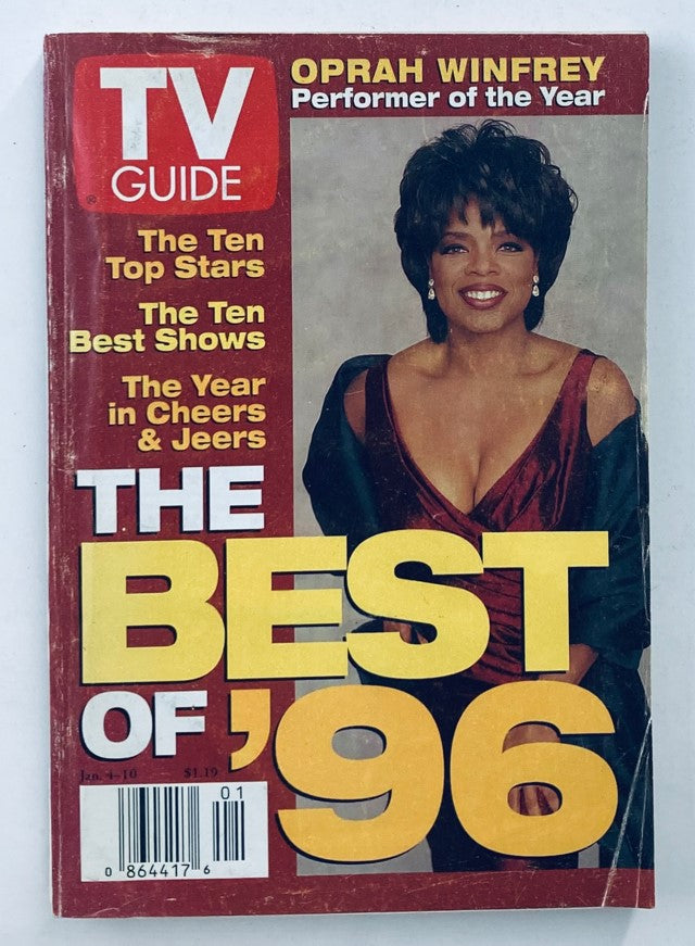 TV Guide Magazine January 4 1997 featuring Oprah Winfrey as Performer of the Year, showcasing highlights from the best of 1996.