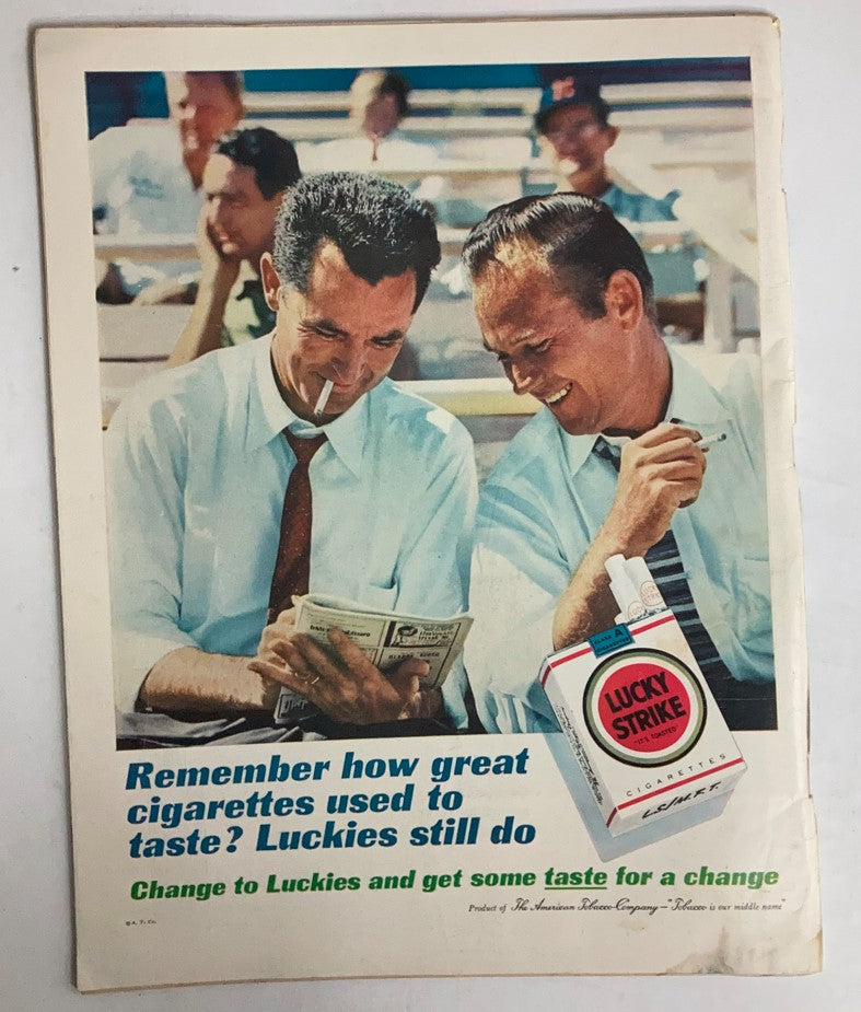 Advertisement page from Life Magazine August 18 1961 Vol 51 No. 7, featuring men enjoying each other's company while promoting Lucky Strike cigarettes with a nostalgic tagline.