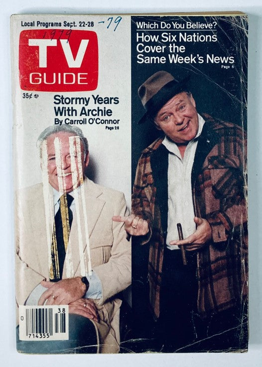 TV Guide Magazine September 22 1979 Carroll O'Connor WA-Baltimore Ed.