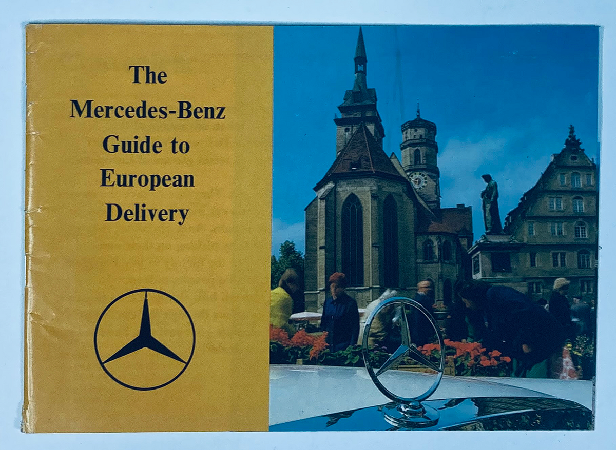1978 Mercedes-Benz Lineup Dealer Showroom Sales Brochure showcasing elegant vehicle designs and historical automotive innovation.
