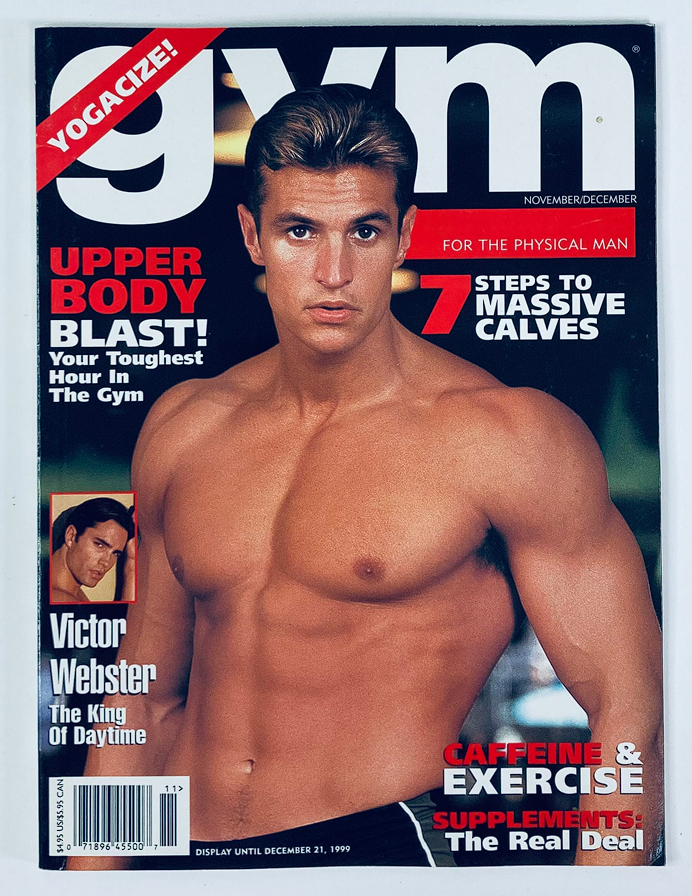Cover of Gym Magazine November 1999 featuring Victor Webster, known as The King of Daytime, showcasing fitness and bodybuilding themes.