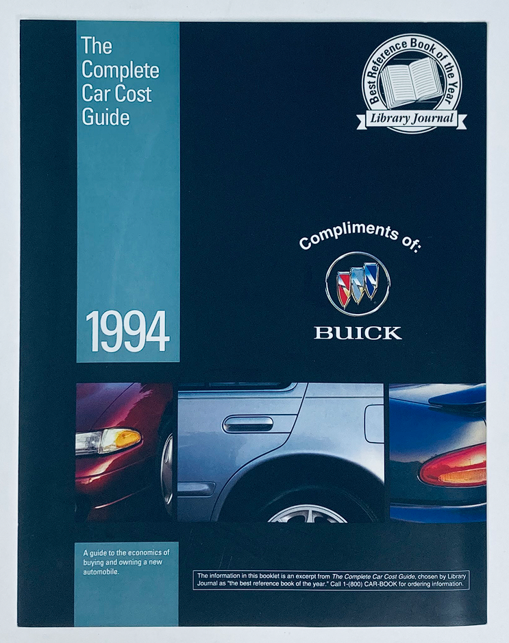 1994 Buick Dealer Showroom Sales Brochure Guide Catalog featuring a professional design showcasing the car models and detailing from Buick.