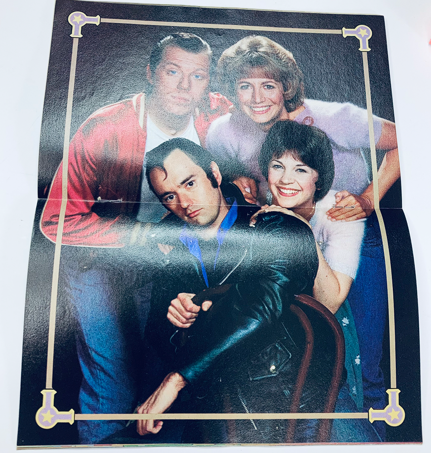 Mini centerfold from VTG SuperMag Magazine Vol 4 No. 3 illustrating a classic scene with Laverne, Shirley, Lenny, and Squiggy, highlighting the nostalgic charm of the series.