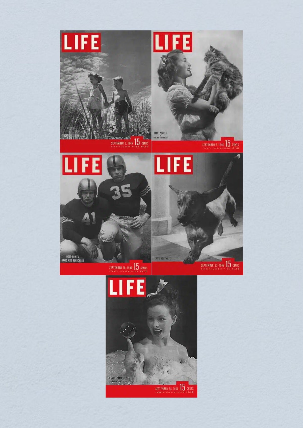Life Magazine Lot of 5 Full Month of September 1946 2, 9, 16, 23, 30