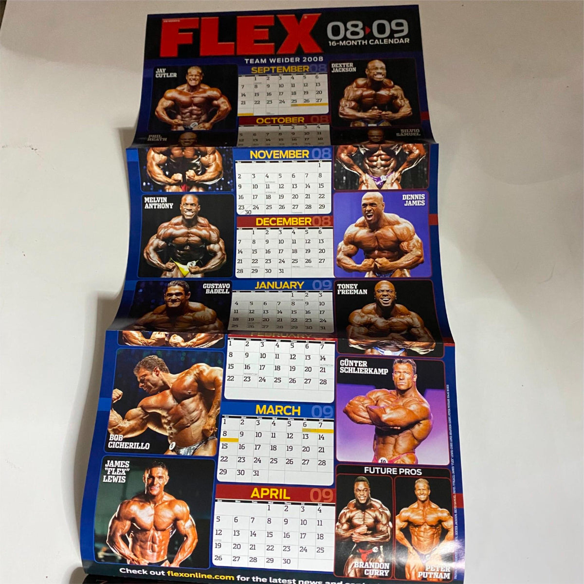Joe Weider's Flex Magazine September 2008 Jay Cutler w Poster No Label