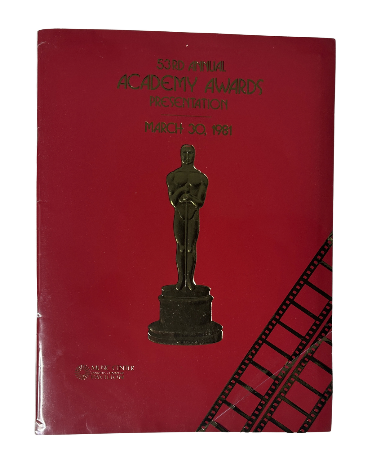 53rd Annual Academy Awards Magazine from March 30, 1981, featuring an Oscar statuette on the cover, showcasing the event's iconic symbols.