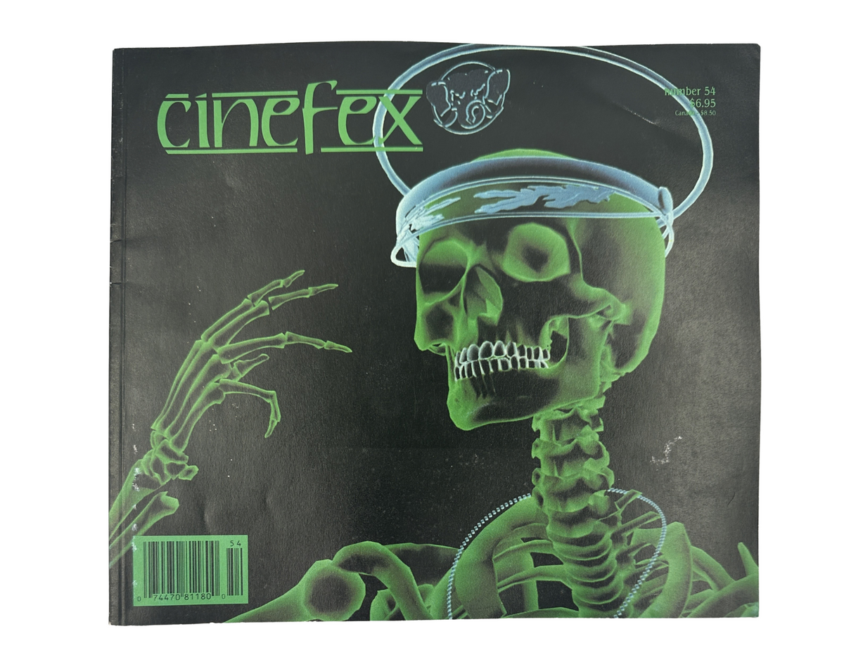 Cover of Cinefex Magazine May 1993 No. 54 featuring an X-ray illustration of a skeleton in an astronaut helmet, reflecting the theme of cinematic illusions.