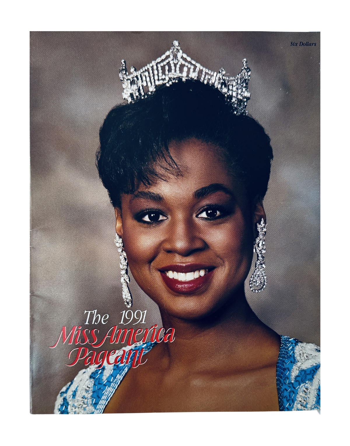 Cover of the September 1991 Miss America Pageant Magazine featuring Marjorie Vincent, showcasing her crown and elegant attire, with the title 'The 1991 Miss America Pageant' prominently displayed.
