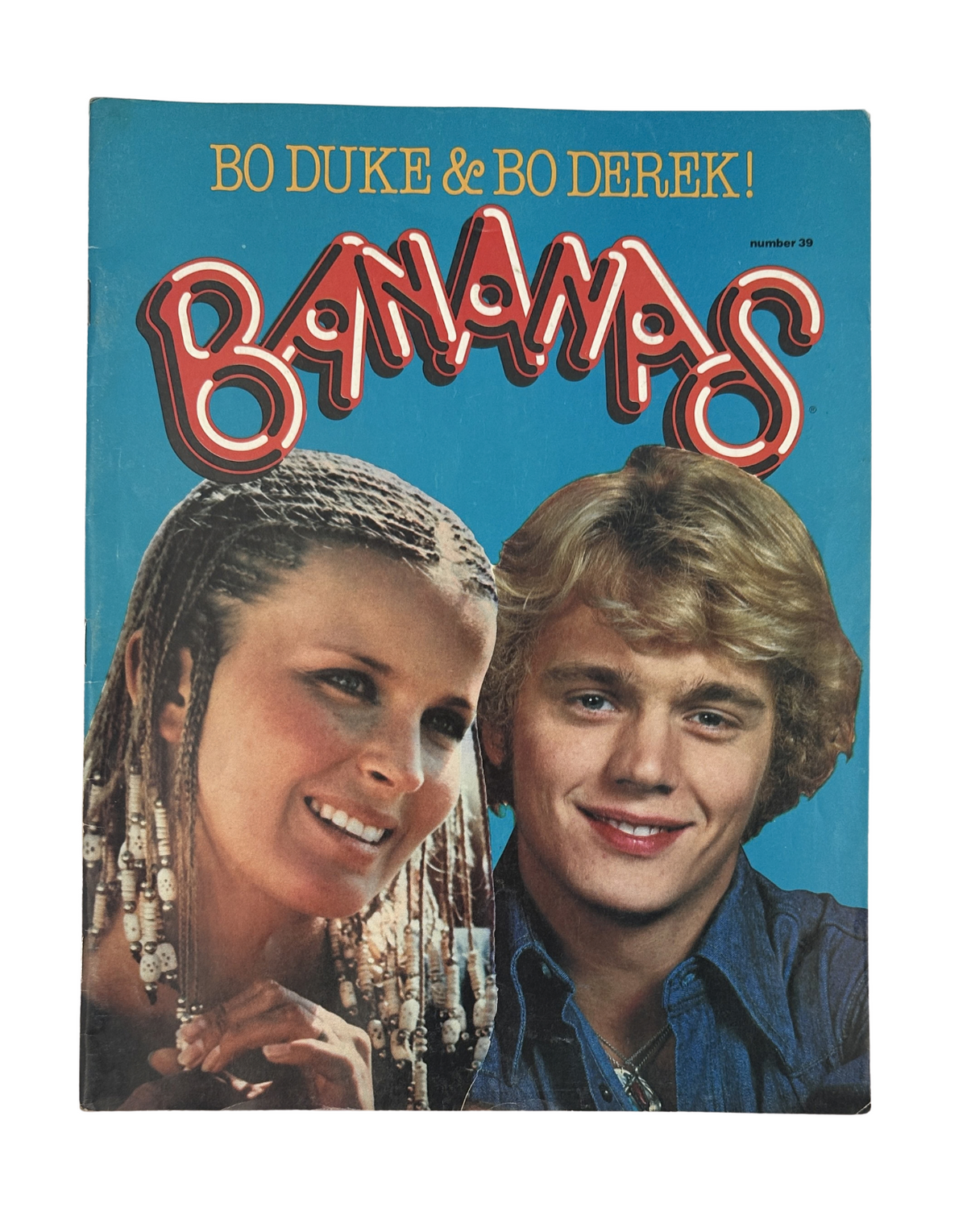 Cover of Bananas Magazine No. 39 featuring Bo Derek and Bo Duke from Dukes of Hazzard.