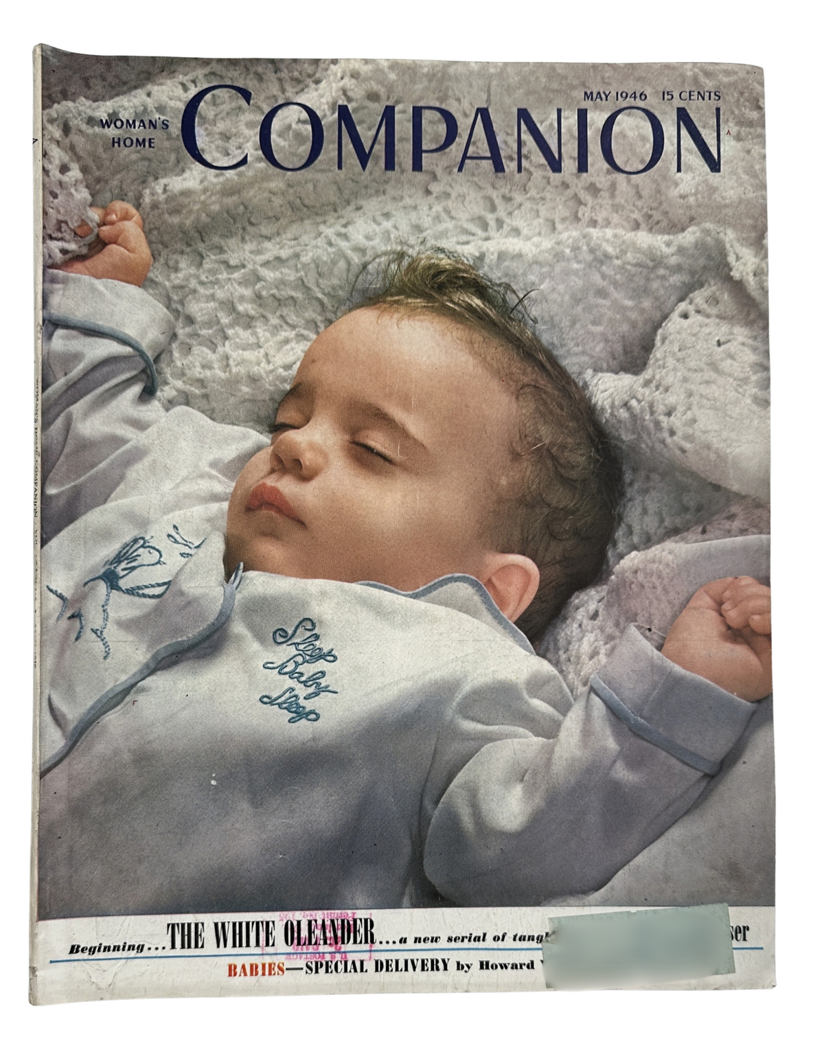 Woman’s Home Companion Magazine May 1946 Baby Cover White Oleander