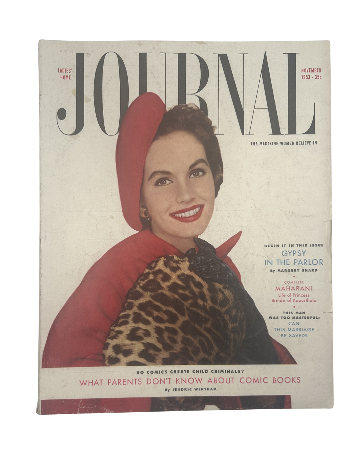 Ladies' Home Journal Magazine November 1953 Comic Books Wertham, Maharani