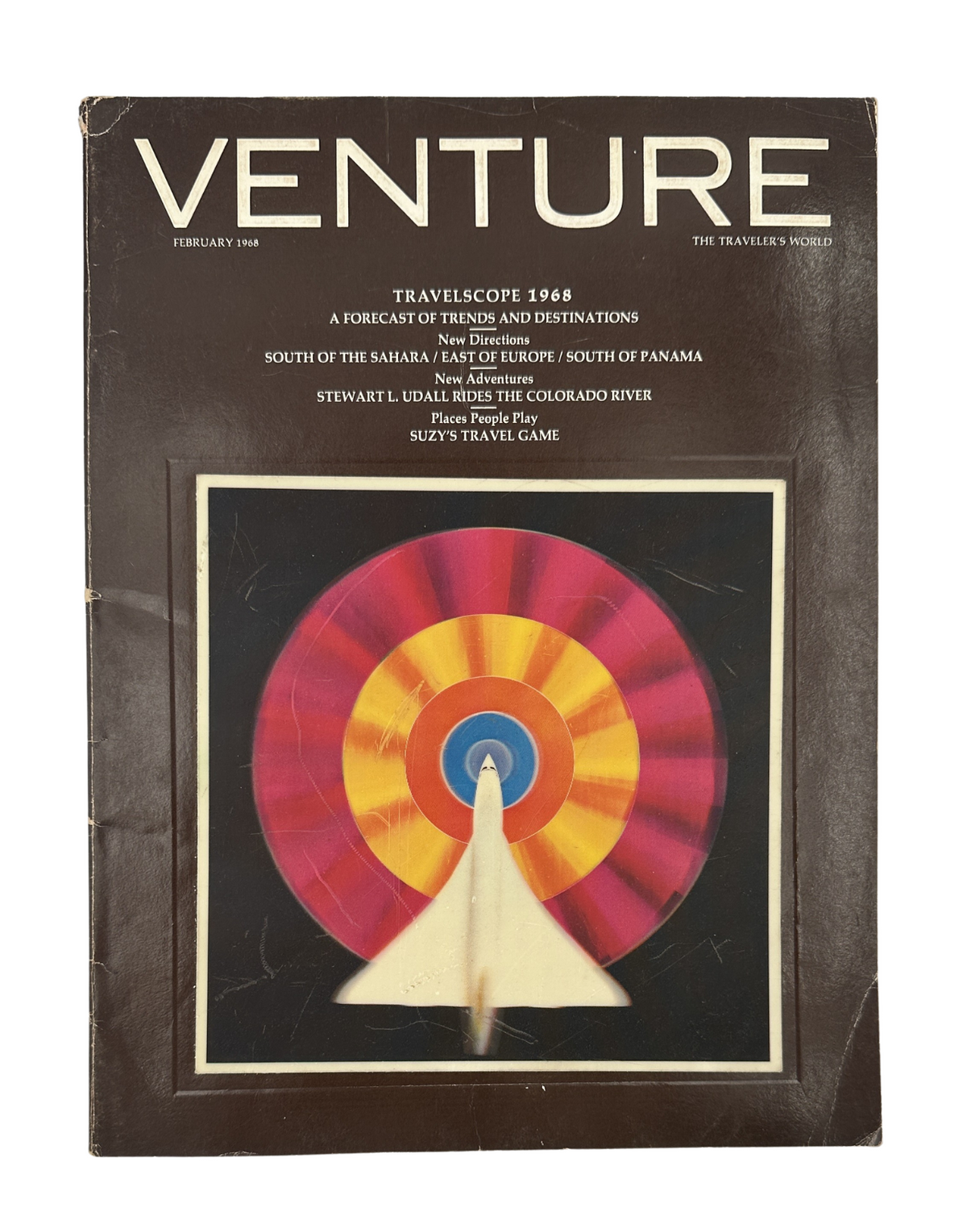 Venture Magazine February 1968 Travelscope Colorado River Tanzania