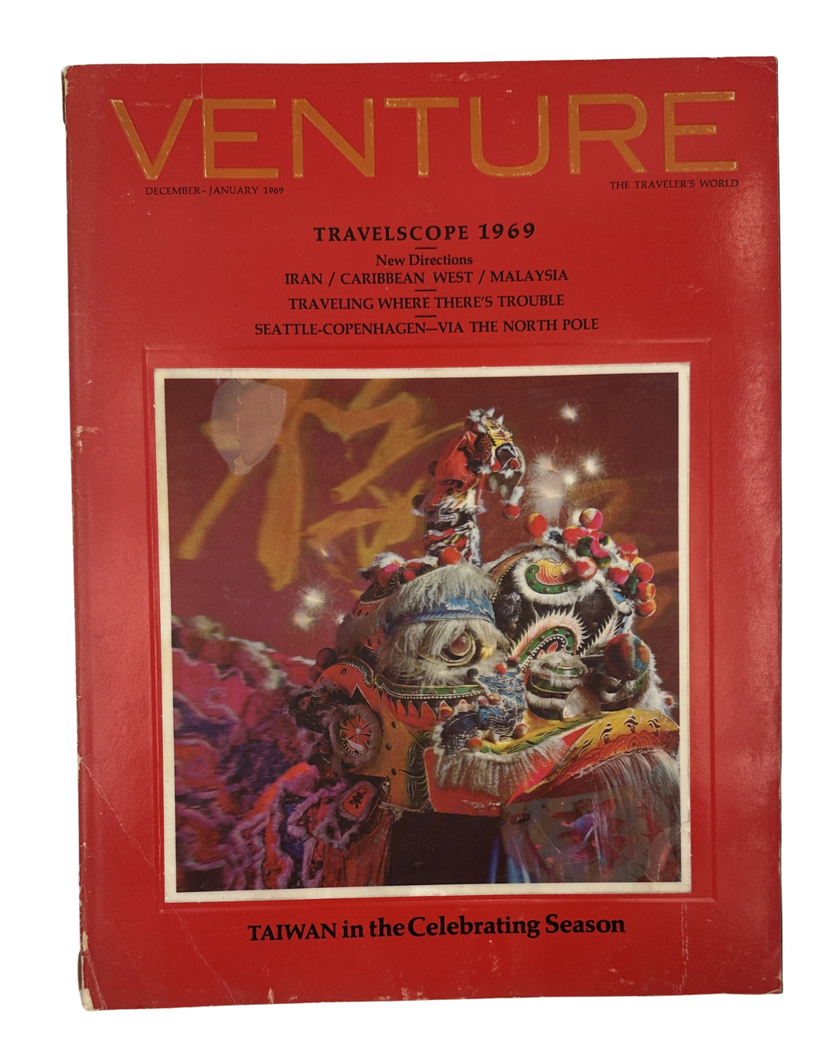 Venture Magazine December/January 1969 Taiwan Iran Cozumel Travel