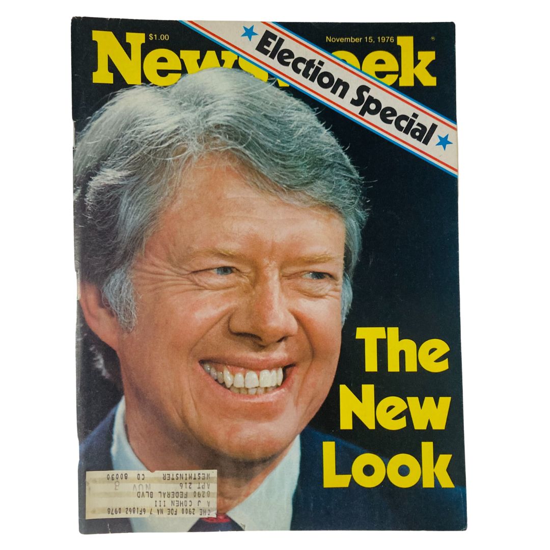 VTG Newsweek Magazine from November 15, 1976 featuring Jimmy Carter on the cover with the title 'The New Look' and an Election Special banner.