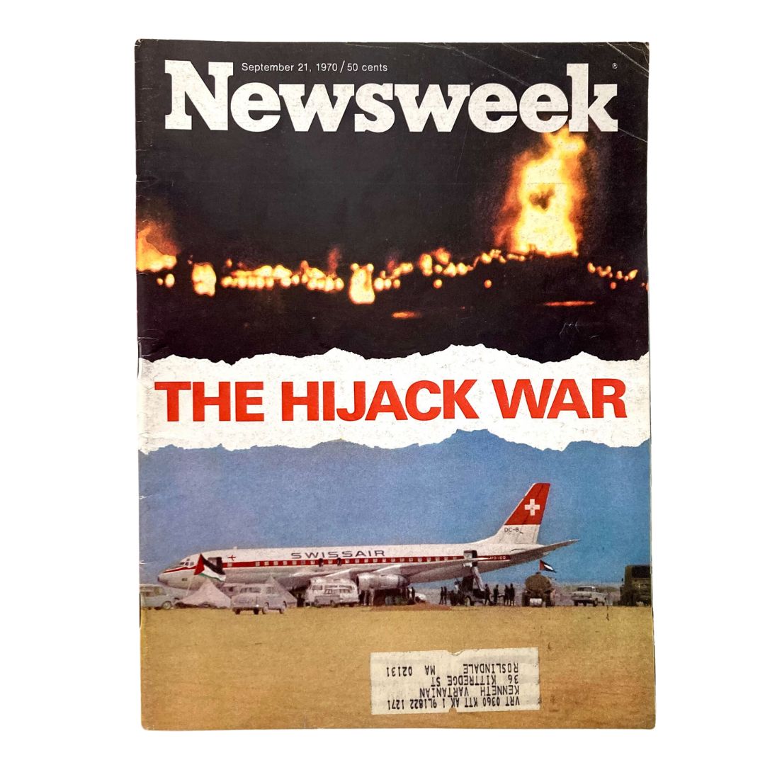 Vintage Newsweek Magazine September 21 1970 The Hijack War Palestinian Commandos