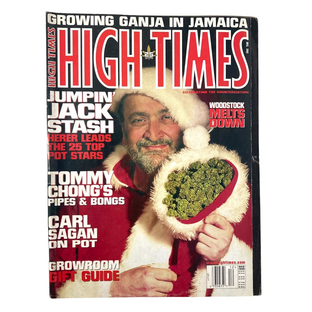 Cover of High Times Magazine December 1999 #292 featuring Tommy Chong with pipes and bongs, celebrating cannabis culture.