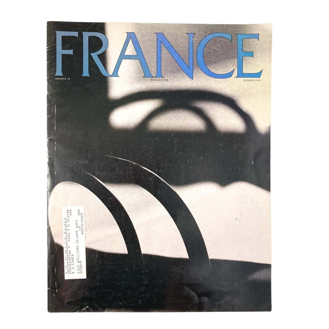Cover of France Magazine Summer 1995 No. 35, showcasing a minimalist design with the title prominently displayed against a shadowed background.