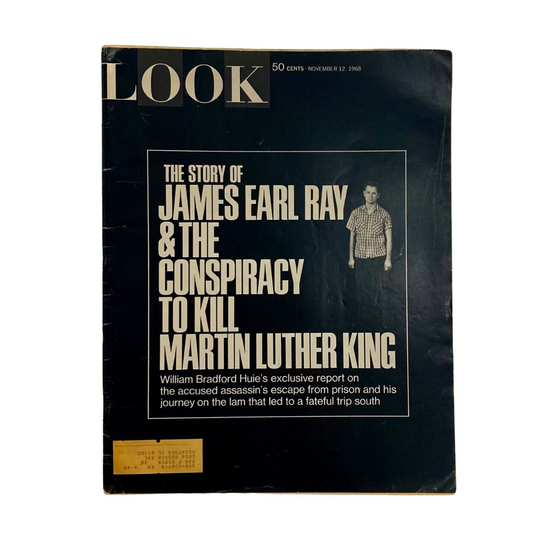 Cover of VTG Look Magazine November 12, 1968 featuring the story of James Earl Ray and the conspiracy to kill Martin Luther King Jr.
