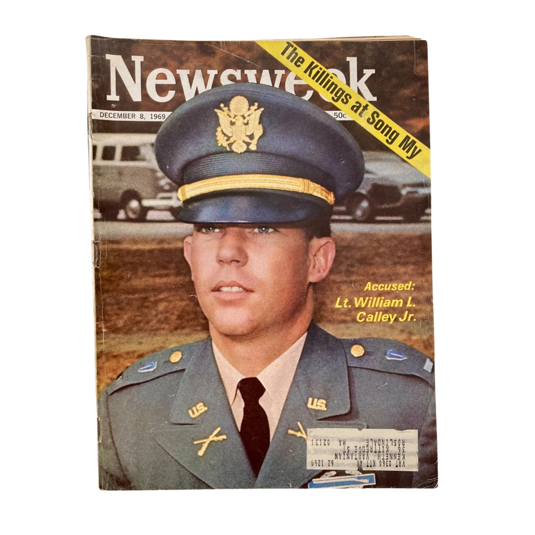 Cover of the VTG Newsweek Magazine dated December 8, 1969 featuring Accused Lt. William L. Calley Jr. in military uniform.